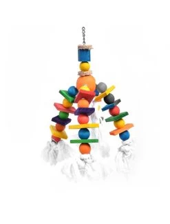 Duvo Bird Toy With Colourful Cubes And Rope | Worldofanimals.nl Heeft Het!