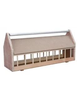 DUIVENEETBAK HOUT + ROL IN METAAL | Worldofanimals.nl Heeft Het!