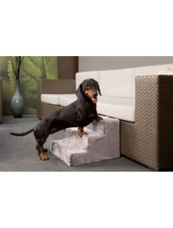 Flamingo Easy Step Hondentrap Grijs 41x43x30cm | Worldofanimals.nl Heeft Het! -Huisdierbenodigdheden Verkoopwinkel easy step hondentrap grijs 41x43x30cm 1