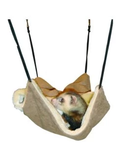 Flamingo Frettenzak Bruin Suede+pluche | Worldofanimals.nl Heeft Het!