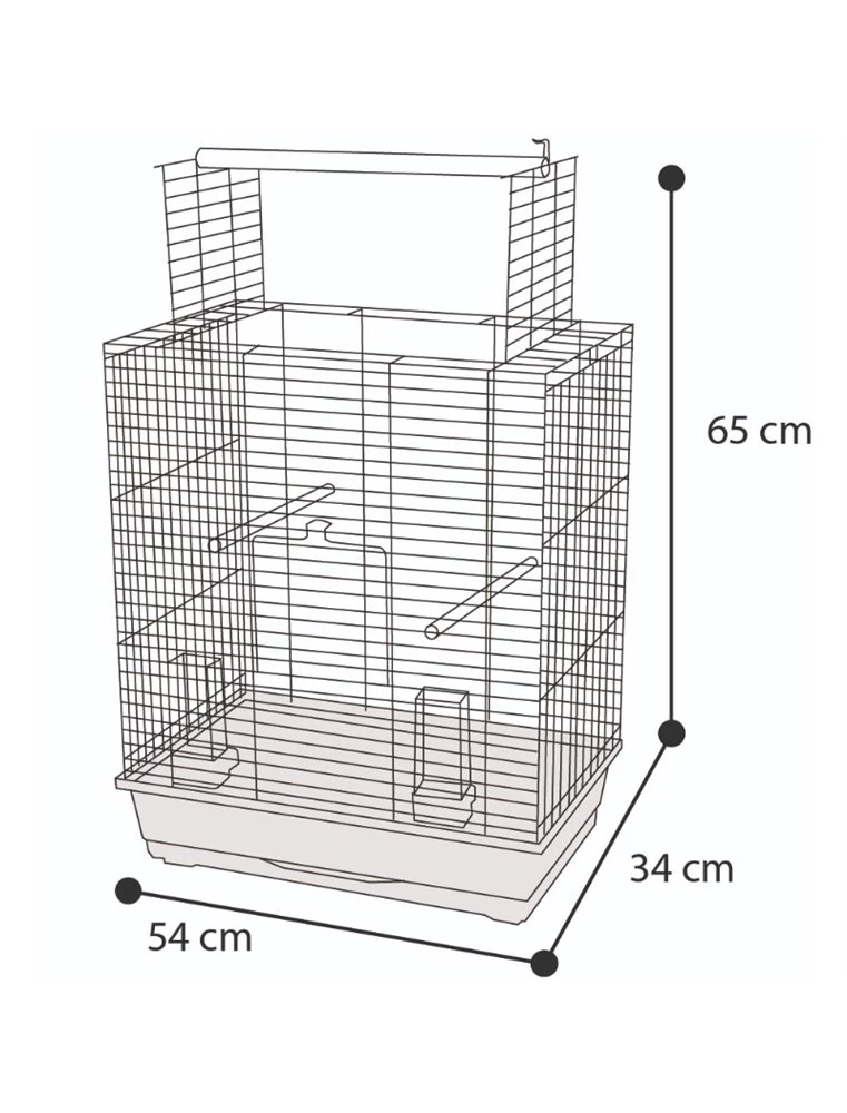 Flamingo Grote Parkietenkooi Halura Wit/blau | Worldofanimals.nl Heeft Het! 4 Flamingo Grote Parkietenkooi Halura Wit/blau | Worldofanimals.nl Heeft Het! - Afbeelding 2