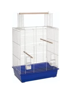 Flamingo Grote Parkietenkooi Halura Wit/blau | Worldofanimals.nl Heeft Het!