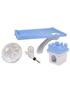 Flamingo Hamsterkooi Dinky Blauw 30x23x26cm -Huisdierbenodigdheden Verkoopwinkel hamsterkooi dinky blauw 30x23x26cm 1 3