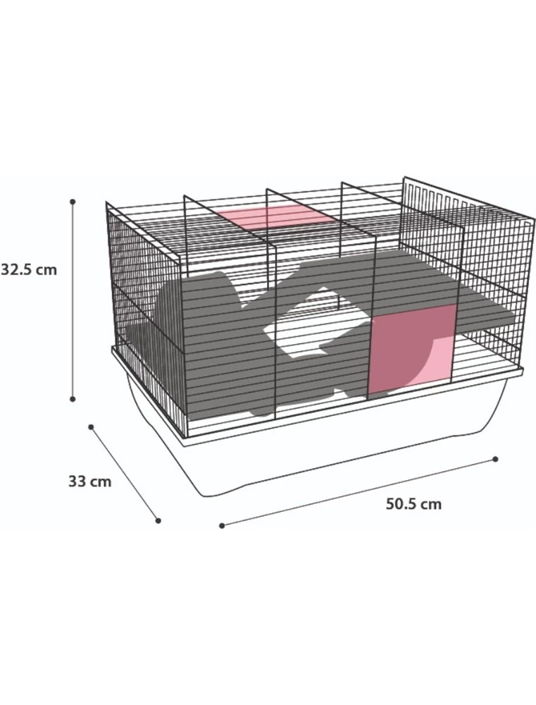 Flamingo Hamsterkooi Jaro 2 50x33x32,5cm | Worldofanimals.nl Heeft Het! 4 Flamingo Hamsterkooi Jaro 2 50x33x32,5cm | Worldofanimals.nl Heeft Het! - Afbeelding 2