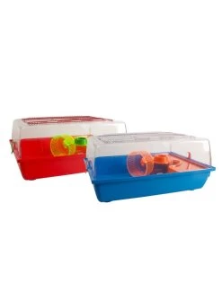 Flamingo Hamsterkooi Jordy Rd/bl 58x38x25cm | Worldofanimals.nl Heeft Het!