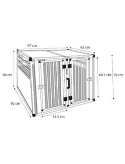 Flamingo Hondenkooi Alu 2-deurs 97x92x68cm | Worldofanimals.nl Heeft Het! -Huisdierbenodigdheden Verkoopwinkel hondenkooi alu 2 deurs 97x92x68cm 2