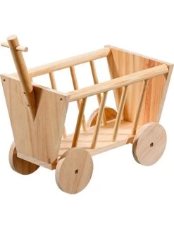 Flamingo Houten Bolderwagen 29cm | Worldofanimals.nl Heeft Het!