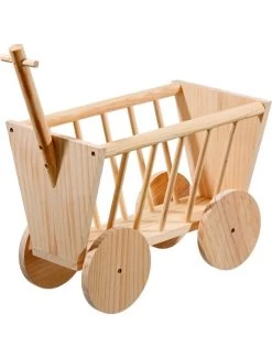 Flamingo Houten Bolderwagen 42cm | Worldofanimals.nl Heeft Het!