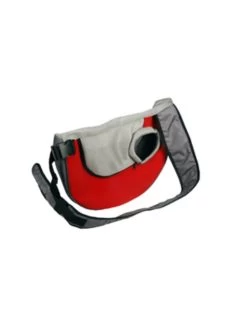 Flamingo Kangoeroezak Rood/grijs 50x14x30 | Worldofanimals.nl Heeft Het! -Huisdierbenodigdheden Verkoopwinkel kangoeroezak rood grijs 50x14x30 2