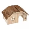 Duvo Knaagdieren Houten Lodge Schorsdak | Worldofanimals.nl Heeft Het! -Huisdierbenodigdheden Verkoopwinkel knaagdieren houten lodge schorsdak