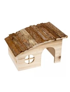 Duvo Knaagdieren Houten Lodge Schuin Dak | Worldofanimals.nl Heeft Het!