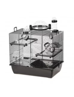 Duvo Knaagdierenkooi Black Rufus Zwart/zwart 50x33x44,5cm