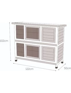 Huisdierbenodigdheden Verkoopwinkel -Huisdierbenodigdheden Verkoopwinkel konijnenhok combi 2 urban 122x50x102 cm 1