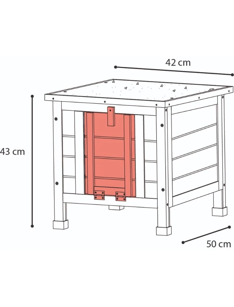 Flamingo Konijnenhok Cosy Urban 42x50x43cm | Worldofanimals.nl Heeft Het! 4 Flamingo Konijnenhok Cosy Urban 42x50x43cm | Worldofanimals.nl Heeft Het! - Afbeelding 2