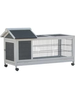 Flamingo Konijnenhok Honey Rustic 115x56,5x64,5cm | Worldofanimals.nl Heeft Het!