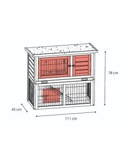 Huisdierbenodigdheden Verkoopwinkel -Huisdierbenodigdheden Verkoopwinkel konijnenhok loft urban 111x45x78cm 1