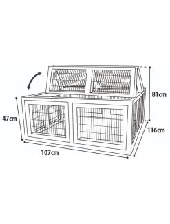 Flamingo Konijnenren Arena Cottage | Worldofanimals.nl Heeft Het! -Huisdierbenodigdheden Verkoopwinkel konijnenren arena cottage 2