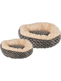 Flamingo Mand Cuddly Rond Grijs Dia. 70x18cm | Worldofanimals.nl Heeft Het! -Huisdierbenodigdheden Verkoopwinkel mand cuddly rond grijs dia 70x18cm 2