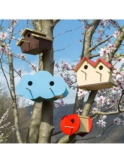 FERPLAST Natura Fun 1 Houten Vogelhuis -Huisdierbenodigdheden Verkoopwinkel natura fun 1 houten vogelhuis 4