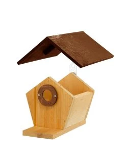 FERPLAST Natura N3 Houten Vogelnest -Huisdierbenodigdheden Verkoopwinkel natura n3 houten vogelnest 1