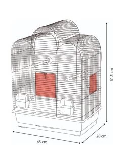 Flamingo Parkietenkooi Dara Blauw 45x28x61,5 Cm | Worldofanimals.nl Heeft Het! -Huisdierbenodigdheden Verkoopwinkel parkietenkooi dara blauw 45x28x615 cm 1