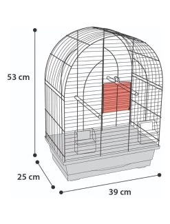 Flamingo Parkietenkooi Klara 1 Wit 39x25x53 Cm | Worldofanimals.nl Heeft Het! -Huisdierbenodigdheden Verkoopwinkel parkietenkooi klara 1 wit 39x25x53 cm 1