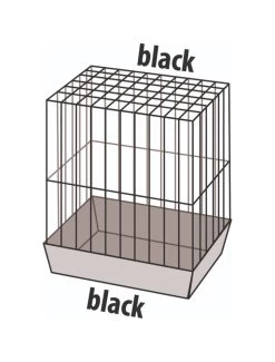 Flamingo Parkietenkooi Klara 1 Zwart 39x25x53cm | Worldofanimals.nl Heeft Het! -Huisdierbenodigdheden Verkoopwinkel parkietenkooi klara 1 zwart 39x25x53cm 2