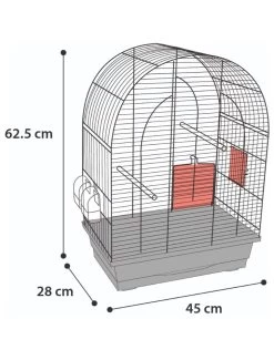 Flamingo Parkietenkooi Klara 2 Blauw 45x28x62,5cm | Worldofanimals.nl Heeft Het! -Huisdierbenodigdheden Verkoopwinkel parkietenkooi klara 2 blauw 45x28x625cm 2