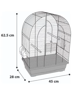 Flamingo Parkietenkooi Klara 2 Koper 45x28x62,5cm | Worldofanimals.nl Heeft Het! -Huisdierbenodigdheden Verkoopwinkel parkietenkooi klara 2 koper 45x28x625cm 4