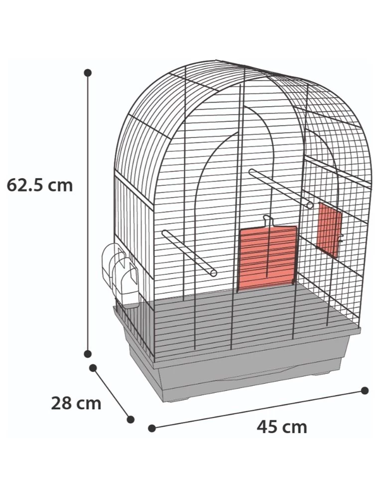 Flamingo Parkietenkooi Klara 2 Wit 45x28x62,5cm | Worldofanimals.nl Heeft Het! 4 Flamingo Parkietenkooi Klara 2 Wit 45x28x62,5cm | Worldofanimals.nl Heeft Het! - Afbeelding 2