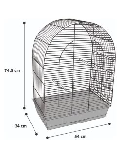 Flamingo Parkietenkooi Klara 3 Koper 54x34x74,5cm | Worldofanimals.nl Heeft Het! -Huisdierbenodigdheden Verkoopwinkel parkietenkooi klara 3 koper 54x34x745cm 4