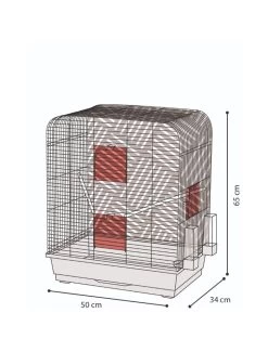 Flamingo Parkietenkooi Mona Zwart 50x34x65cm | Worldofanimals.nl Heeft Het! -Huisdierbenodigdheden Verkoopwinkel parkietenkooi mona zwart 50x34x65cm 1