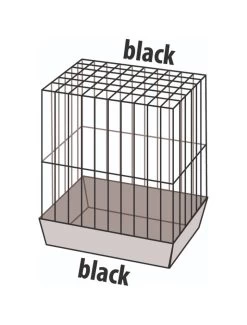 Flamingo Parkietenkooi Runa Zwart 54x34x74,5 Cm | Worldofanimals.nl Heeft Het! -Huisdierbenodigdheden Verkoopwinkel parkietenkooi runa zwart 54x34x745 cm 5