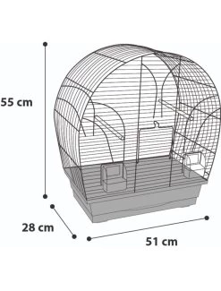 Flamingo Parkietenkooi Saga Koper 51x28x55cm | Worldofanimals.nl Heeft Het! -Huisdierbenodigdheden Verkoopwinkel parkietenkooi saga koper 51x28x55cm 2