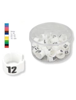 RINGEN DUIF PLAST.GENUMMERD 1-100 (100ST) | Worldofanimals.nl Heeft Het!