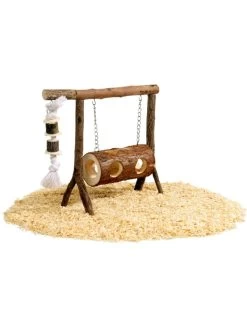 Flamingo Schommel Hout 31x25cm | Worldofanimals.nl Heeft Het!