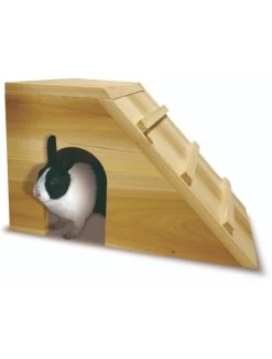 Flamingo Slaaphok Hout Dwergkonijn Mocambo | Worldofanimals.nl Heeft Het! -Huisdierbenodigdheden Verkoopwinkel slaaphok hout dwergkonijn mocambo 2