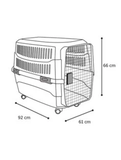 Flamingo Transportbox Cargo Zwart Xl 61x92x66cm | Worldofanimals.nl Heeft Het! -Huisdierbenodigdheden Verkoopwinkel transportbox cargo zwart xl 61x92x66cm 1