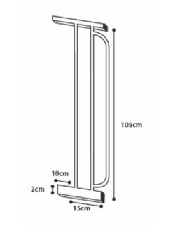 Flamingo Verlengst. Hondenhek 31003 Wit 15cm | Worldofanimals.nl Heeft Het! -Huisdierbenodigdheden Verkoopwinkel verlengst hondenhek 31003 wit 15cm 1