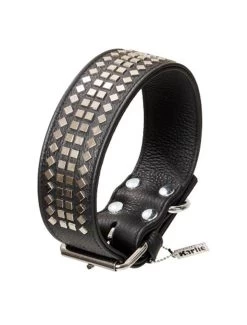 Flamingo Vintage Halsband +klinkn. Zw. 60cm50mm | Worldofanimals.nl Heeft Het!