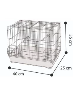 Flamingo Vogelkooi Buru Br/lim 40x25x35cm | Worldofanimals.nl Heeft Het! -Huisdierbenodigdheden Verkoopwinkel vogelkooi buru br lim 40x25x35cm 1