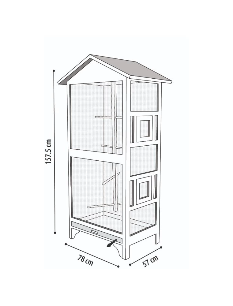 Flamingo Voliere Hout Nevada Cottage | Worldofanimals.nl Heeft Het! 4 Flamingo Voliere Hout Nevada Cottage | Worldofanimals.nl Heeft Het! - Afbeelding 2
