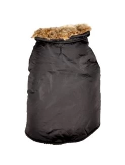 Flamingo Winterjas Madox Zwart 35cm | Worldofanimals.nl Heeft Het! -Huisdierbenodigdheden Verkoopwinkel winterjas madox zwart 35cm 2